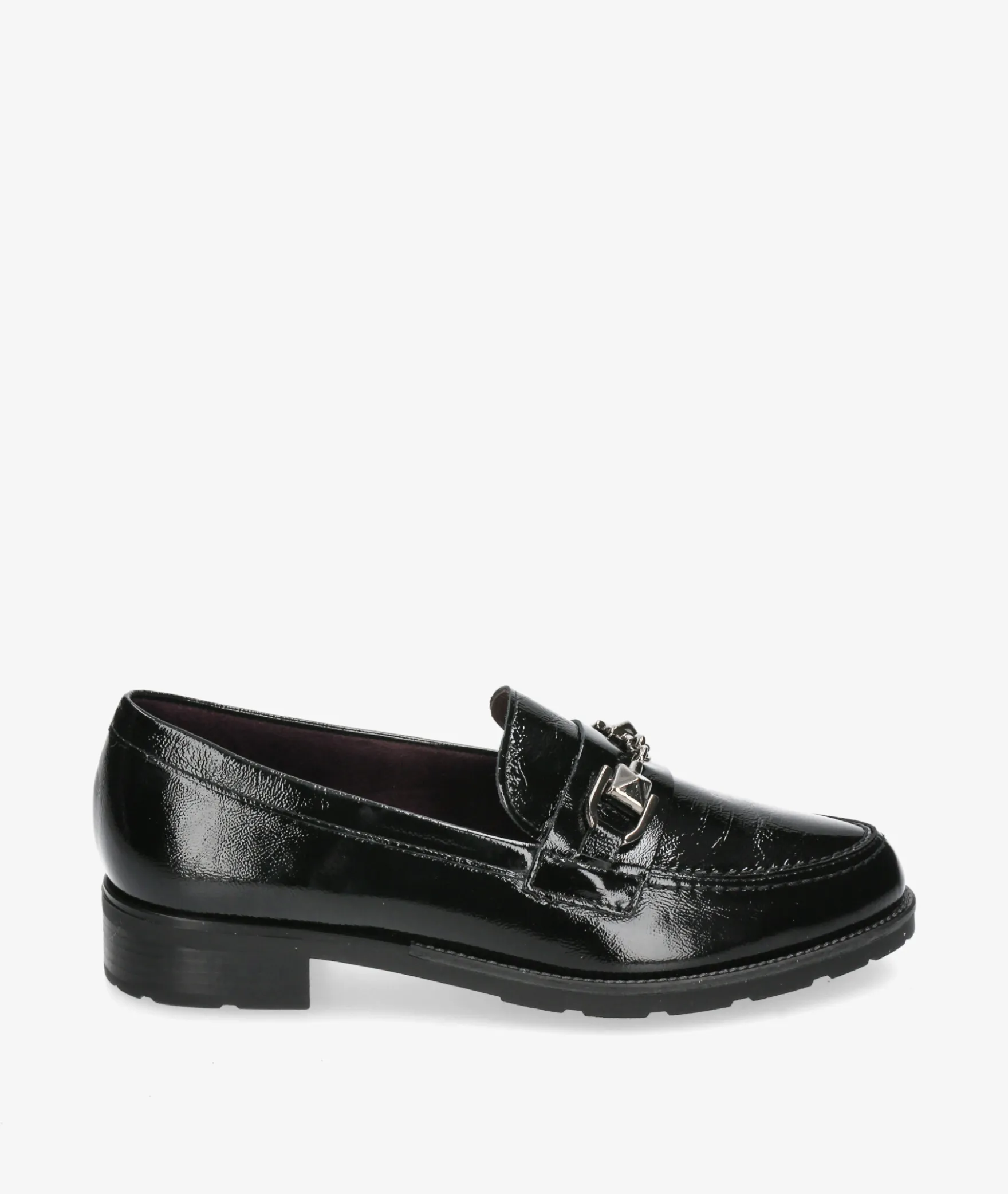 Mocasines Pitillos 10180 en charol negro