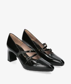vestir con plataforma Hispanitas HI243523 en charol negro