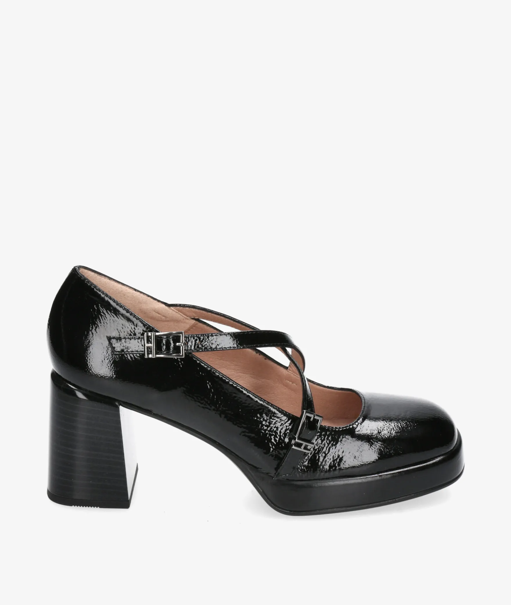 vestir con plataforma Hispanitas HI243660 en charol negro