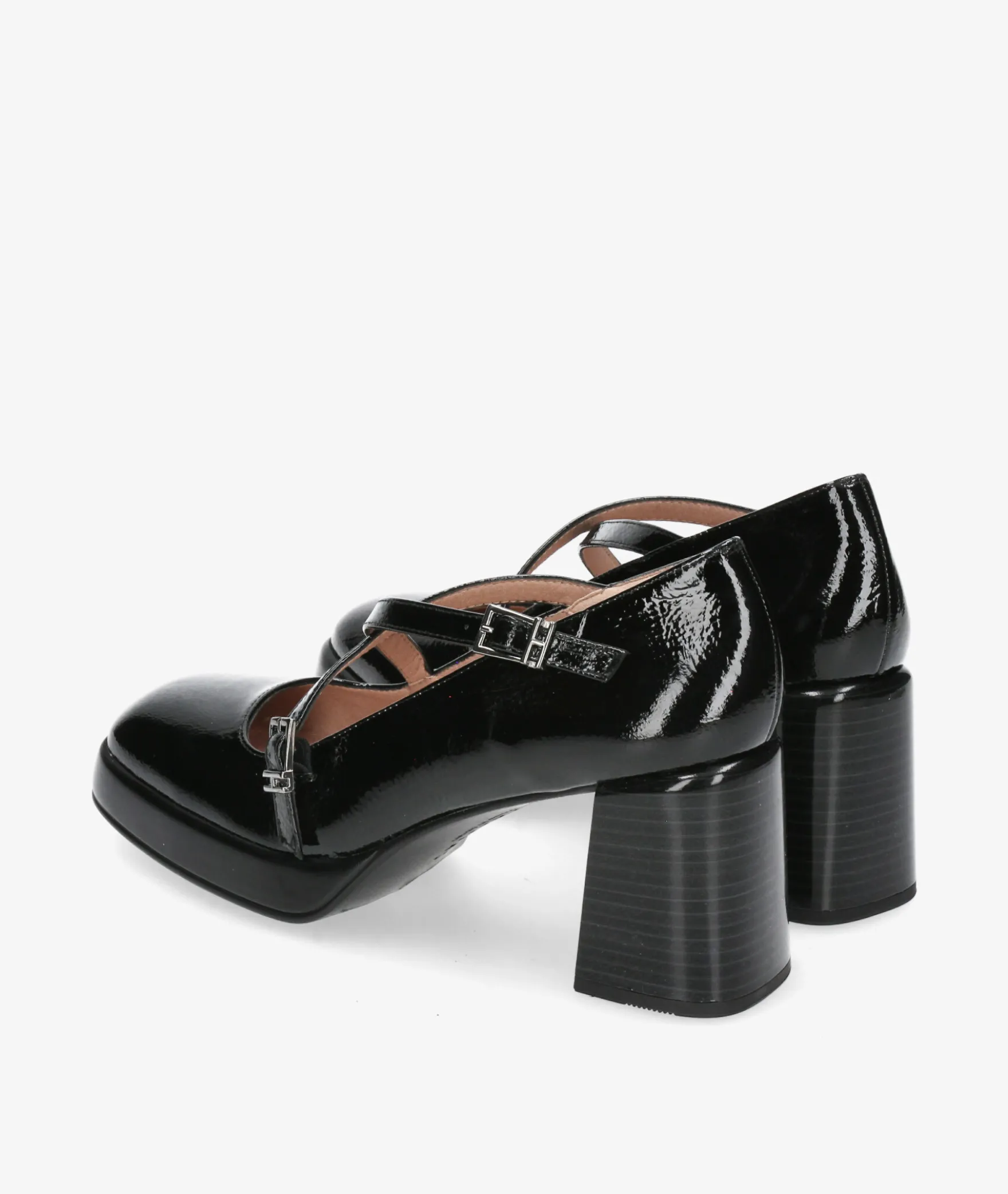 vestir con plataforma Hispanitas HI243660 en charol negro