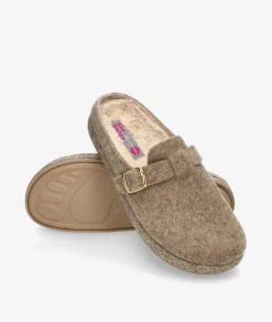 Zapatillas de casa Bio Relax12079 en beige