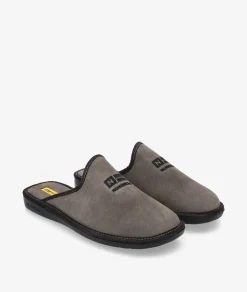 Zapatillas de casa Nordikas236/F en serraje gris
