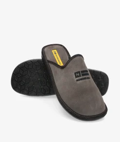 Zapatillas de casa Nordikas236/F en serraje gris