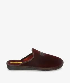 Zapatillas de casa Nordikas236/F en serraje burdeos
