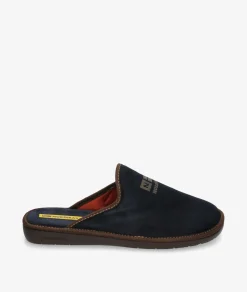 Zapatillas de casa Nordikas236/F en serraje azul