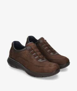 Zapatos casual LUISETTI 36101 NO en nobuck marrón