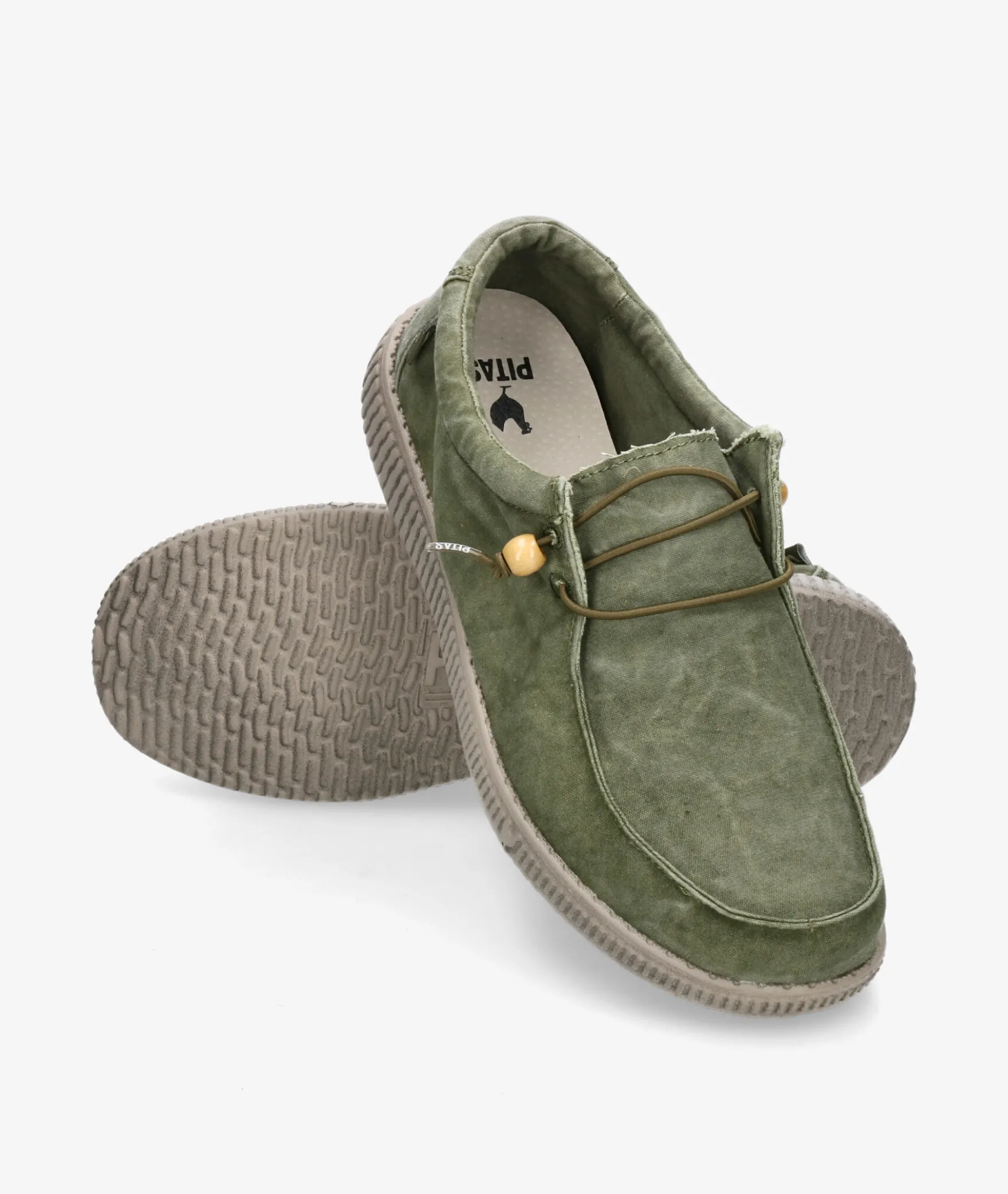 Zapatos casual Walk in Pitas WP150 WALLABY WASHED en caki