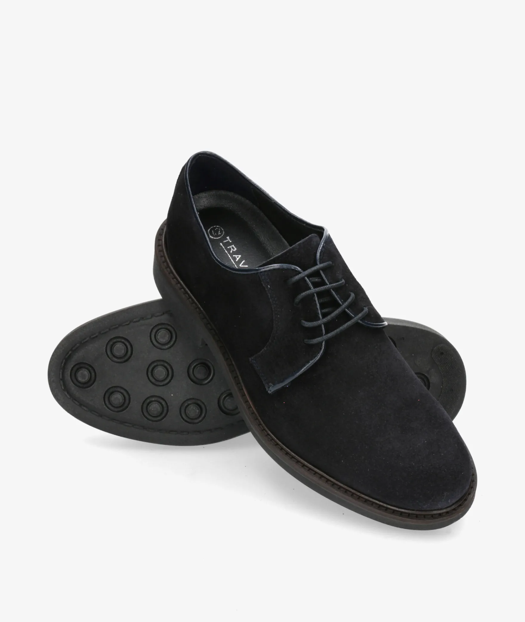 Zapatos de vestir Traveris 28751 en serraje azul