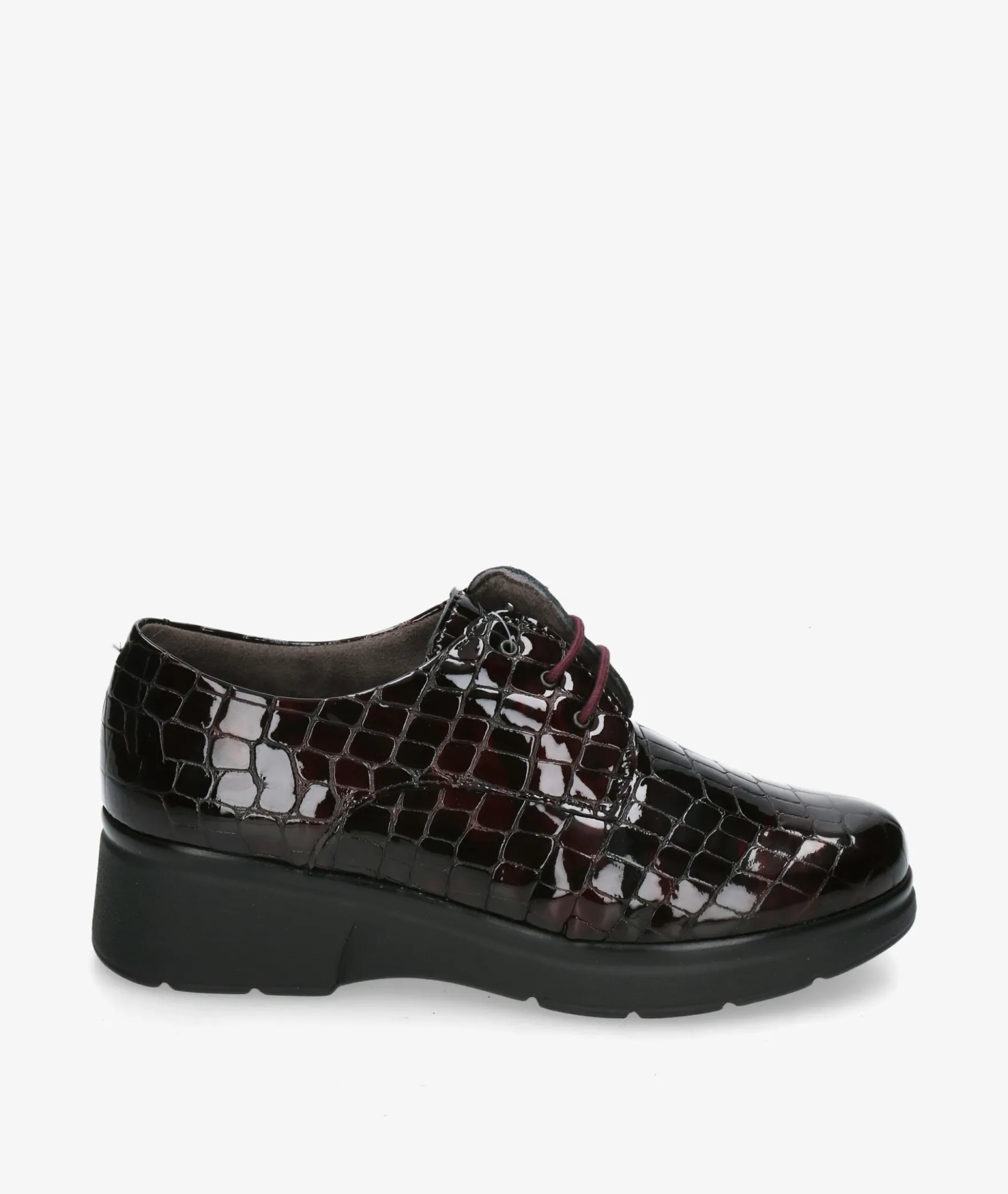 Zapatos inglés Pitillos 10751 en coco burdeos
